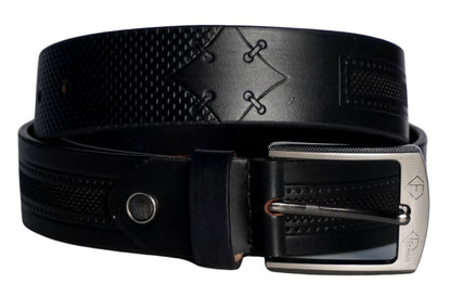 Fashius Men Formal Black Genuine Leather Belt