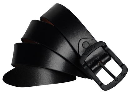Fashius Men Formal Black Genuine Leather Belt