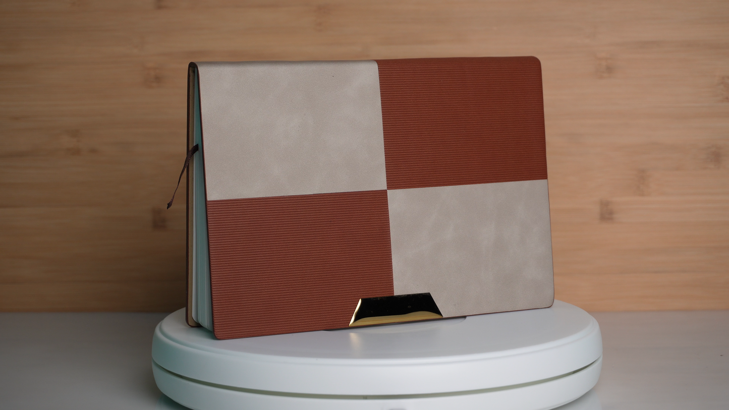 Fashius Vegan Leather Notebook Diary D2 | Customized Logo | A5, 192 Pages