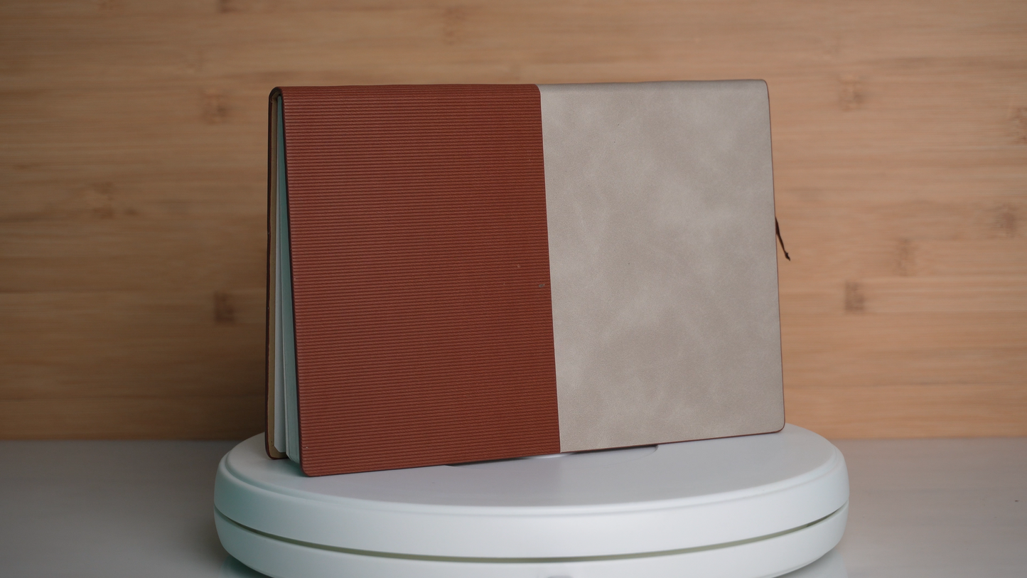 Fashius Vegan Leather Notebook Diary D2 | Customized Logo | A5, 192 Pages