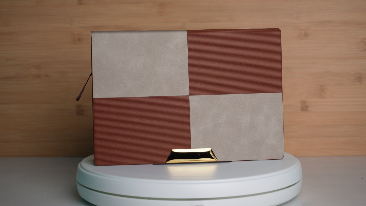 Fashius Vegan Leather Notebook Diary D2 | Customized Logo | A5, 192 Pages