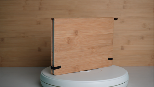 Fashius Vegan Leather Bamboo Notebook Diary D4 | Customized Logo | A5, 192 Pages