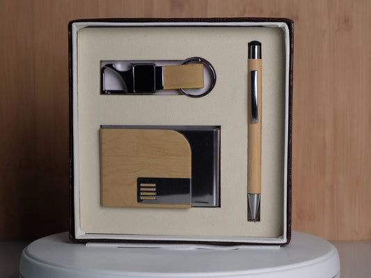 Fashius Corporate Notebook Gift Set 3in1  G303, Pen, Cardholder, Keychain