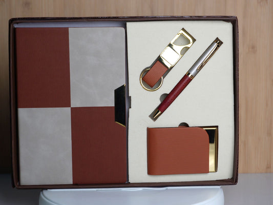 Fashius Corporate Gift Set 4 || Notebook Cardholder Keychain Pen G402