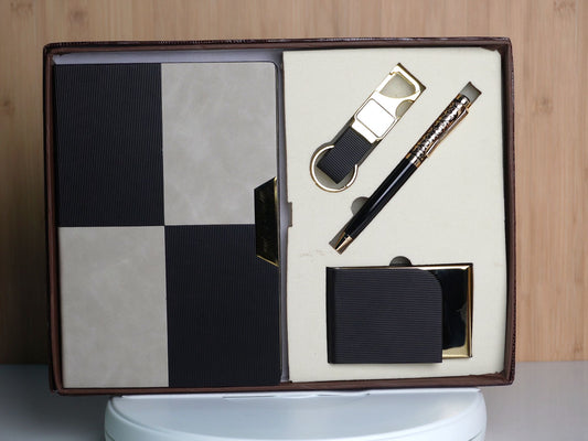 Fashius Corporate Gift Set 4 || Notebook Cardholder Keychain Pen G406