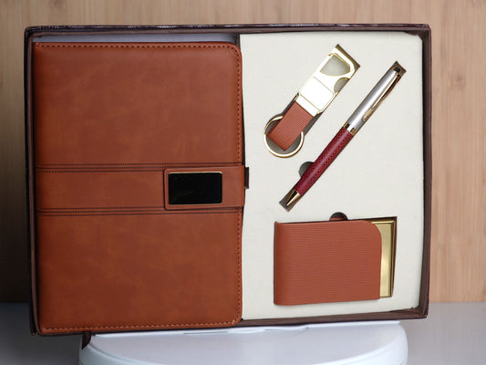 Fashius Corporate Gift Set 4 || Notebook Cardholder Keychain Pen G414