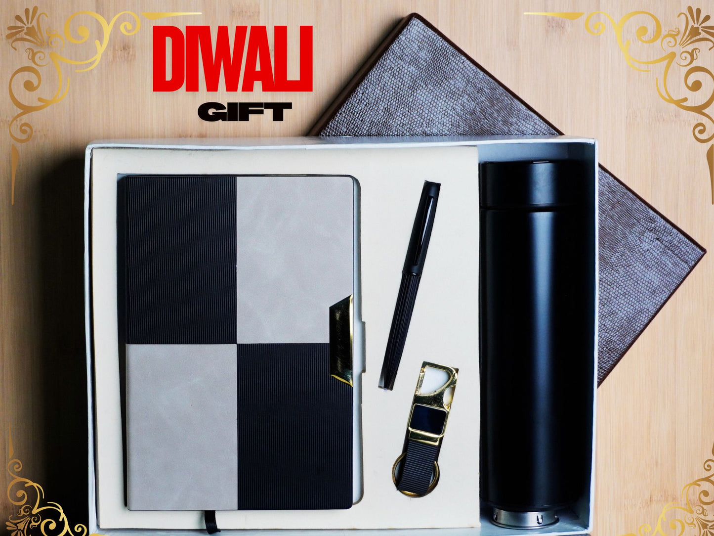Fashius Corporate Gift Set 4 || Notebook Bottle Keychain Pen GB406