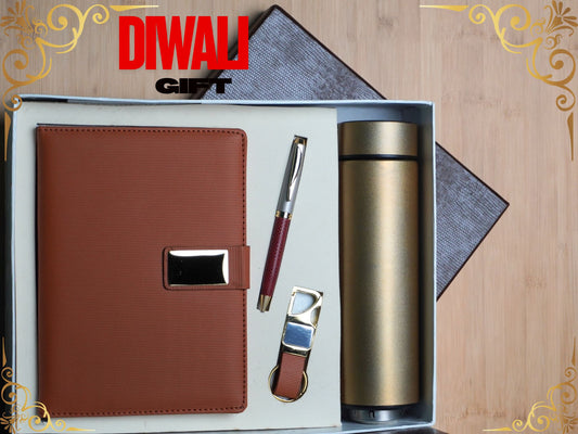 Fashius Corporate Gift Set 4 || Notebook Bottle Keychain Pen GB414