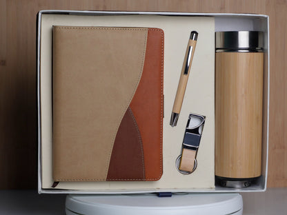Fashius Corporate Gift Set 4 || Notebook Bottle Keychain Pen GB453