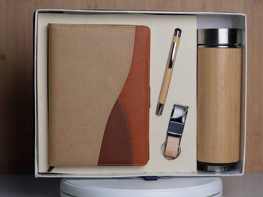 Fashius Corporate Gift Set 4 || Notebook Bottle Keychain Pen GB453