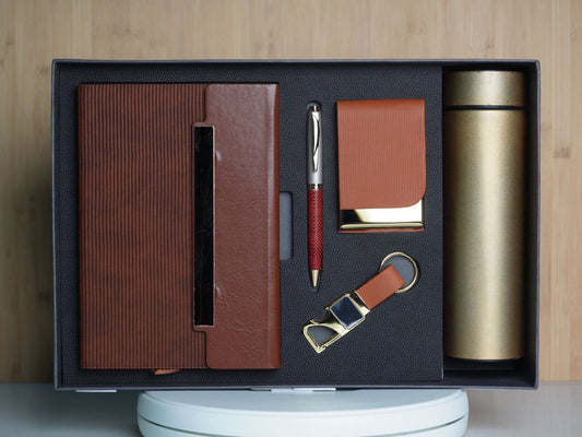 Fashius Premium Corporate Gift Set 5 || Notebook Bottle Keychain Pen Cardholder GB527