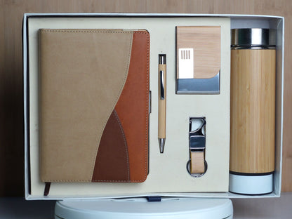Fashius Corporate Gift set 5 || Notebook Bottle Keychain Pen Cardholder GB553