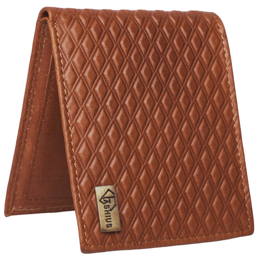 Fashius Men Tan Genuine Leather Wallet