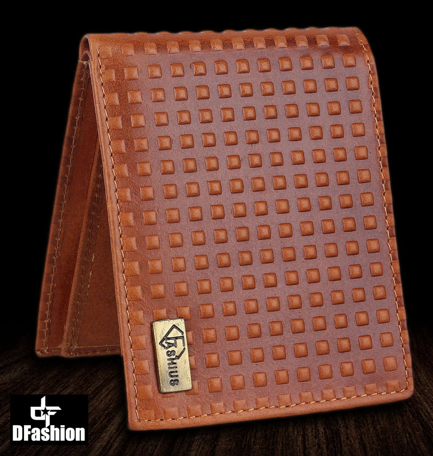 Fashius Men Tan Genuine Leather Wallet