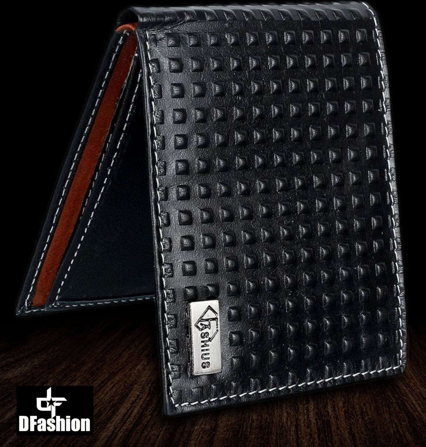 Fashius Men Black Genuine Leather Wallet