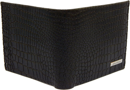 Fashius Men Black Artificial Leather Wallet (12 Card Slots)