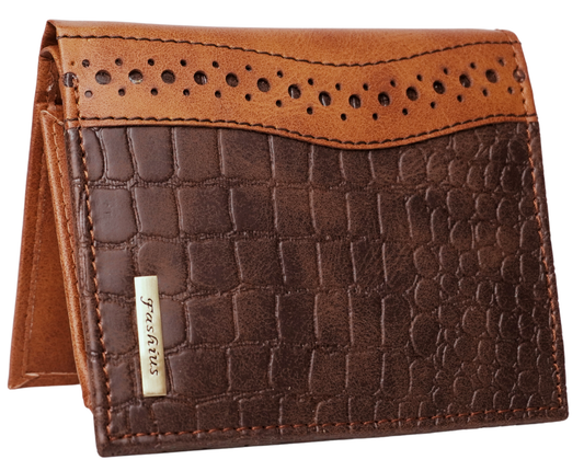 Fashius Men Brown Artificial Leather Wallet (12 Card Slots)
