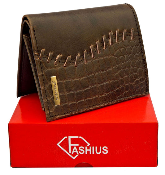Fashius Men Brown Artificial Leather Wallet (12 Card Slots)