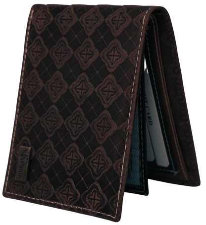 Fashius Men Dark Brown Artificial Leather Wallet with Chain (6 Card Slots)