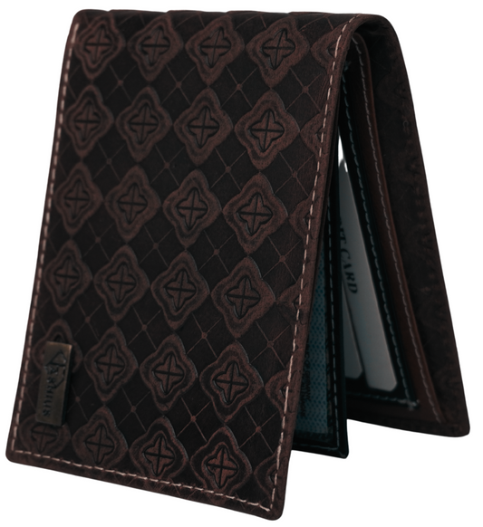 Fashius Men Dark Brown Artificial Leather Wallet with Chain (6 Card Slots)