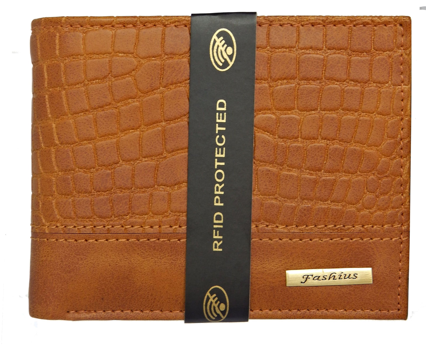Fashius Men Tan PU Leather Wallet