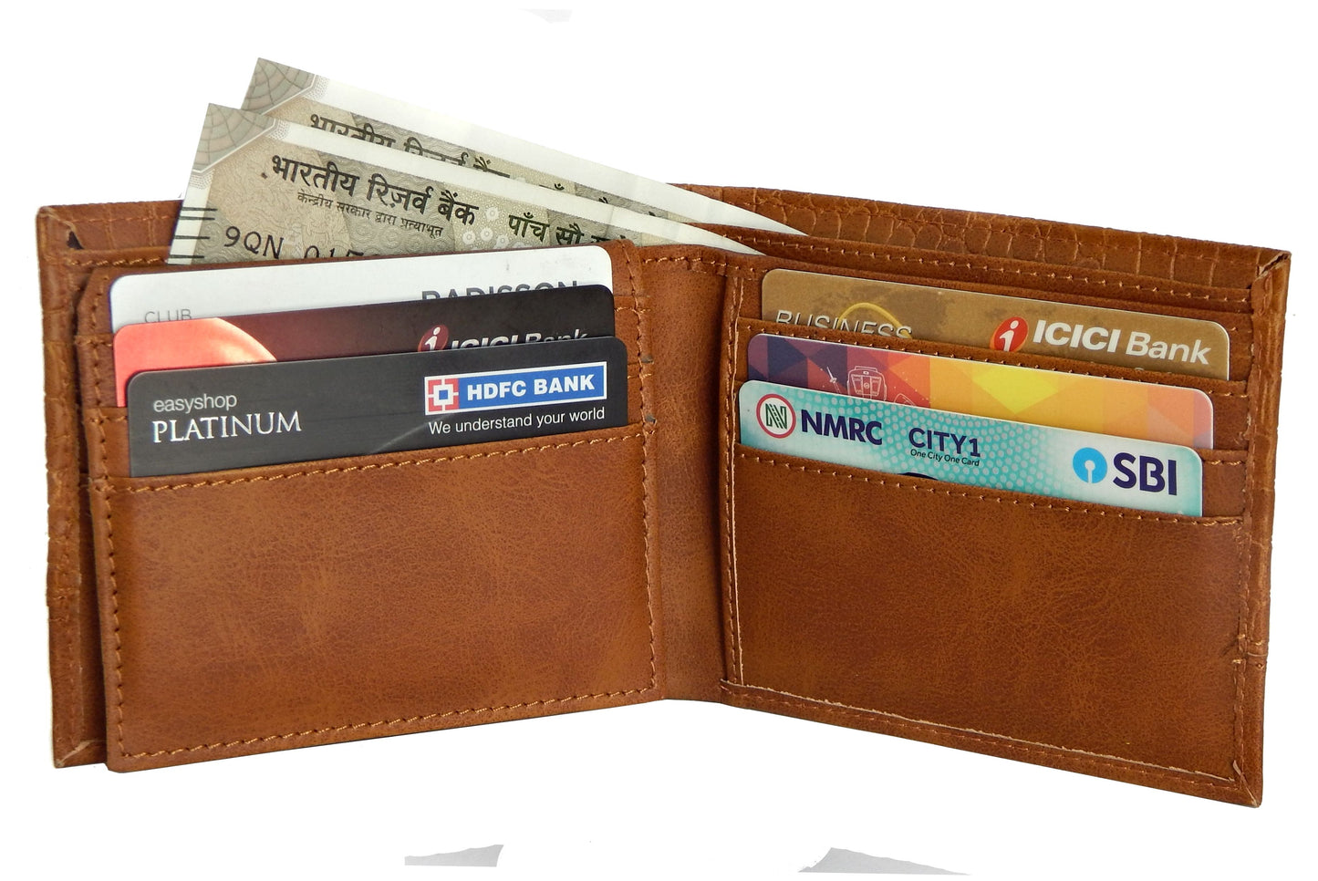 Fashius Men Tan PU Leather Wallet