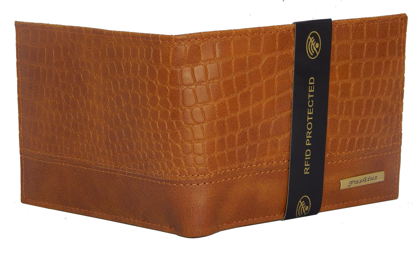 Fashius Men Tan PU Leather Wallet