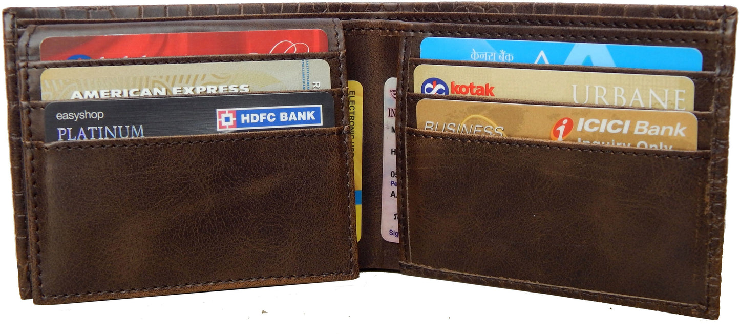 Fashius Men Brown Artificial Leather Wallet (12 Card Slots)