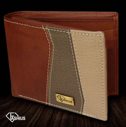 Fashius Men Brown Genuine Leather Wallet