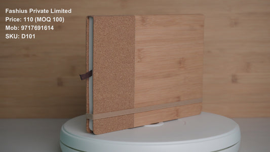 Fashius Vegan Leather Notebook Diary D1 | Customized Logo | A5, 192 Pages