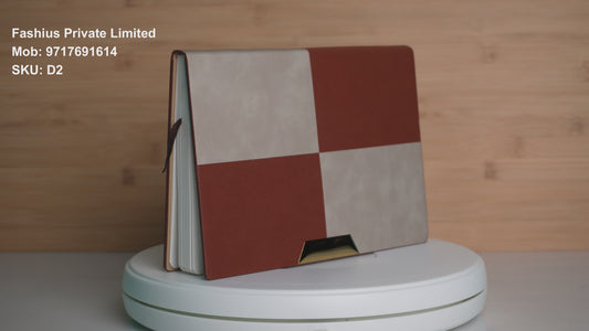 Fashius Vegan Leather Notebook Diary D2 | Customized Logo | A5, 192 Pages
